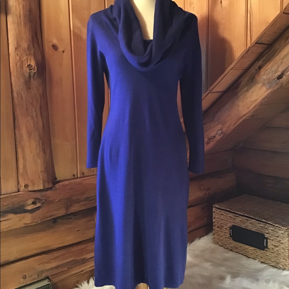 Connected Apparel  Sweater Dress- Purple, L/XL
